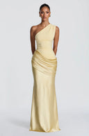 Sidonie one-shoulder satin maxi dress
