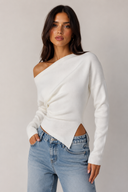 Evy Asymmetric Knit Top