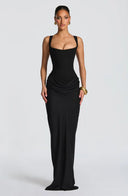 Cybéle corset square neck maxi dress