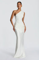 Sidonie one-shoulder satin maxi dress