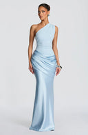 Sidonie one-shoulder satin maxi dress