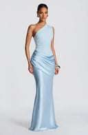 Sidonie one-shoulder satin maxi dress