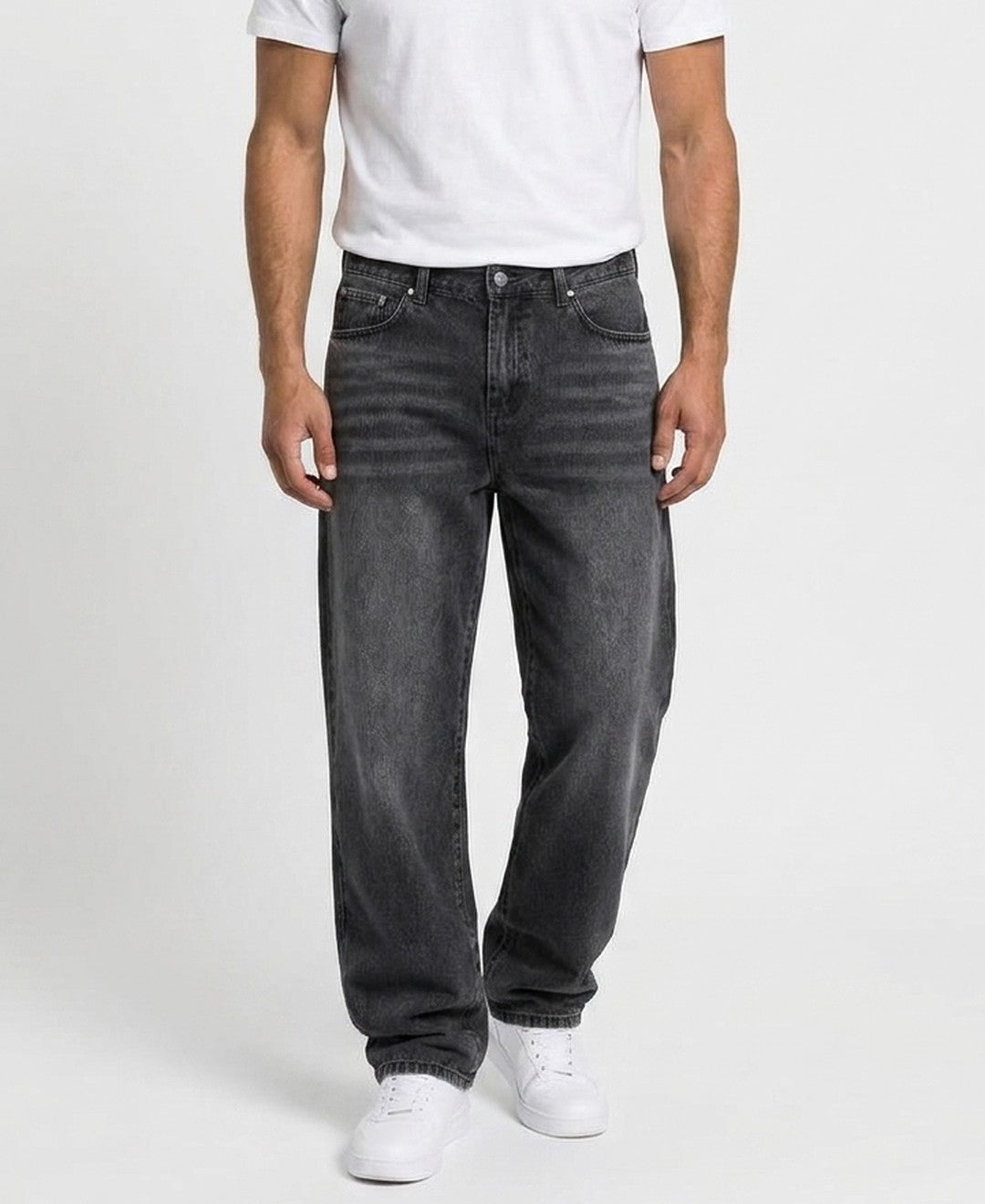 Reuben Baggy Jeans in Black 9:11 hero