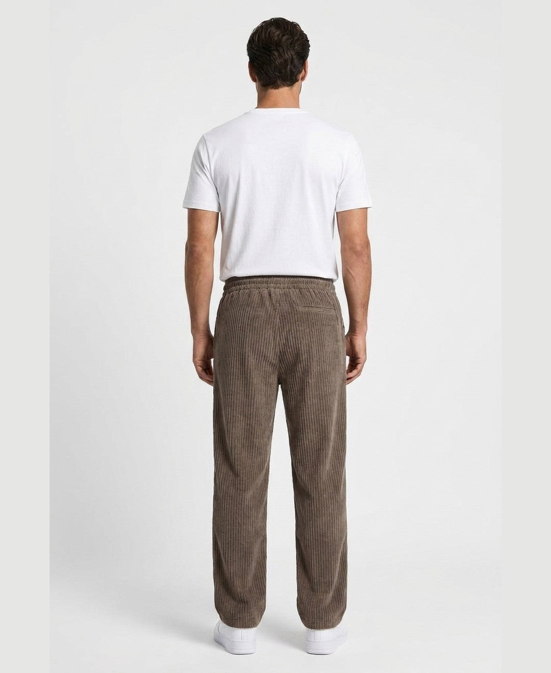 Marcel Corduroy Trousers men's bottoms in brown, back view 9:11