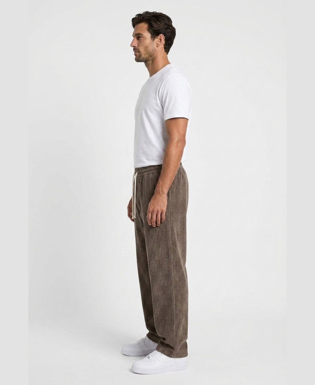 Marcel Corduroy Trousers men's bottoms in brown, side view 9:11