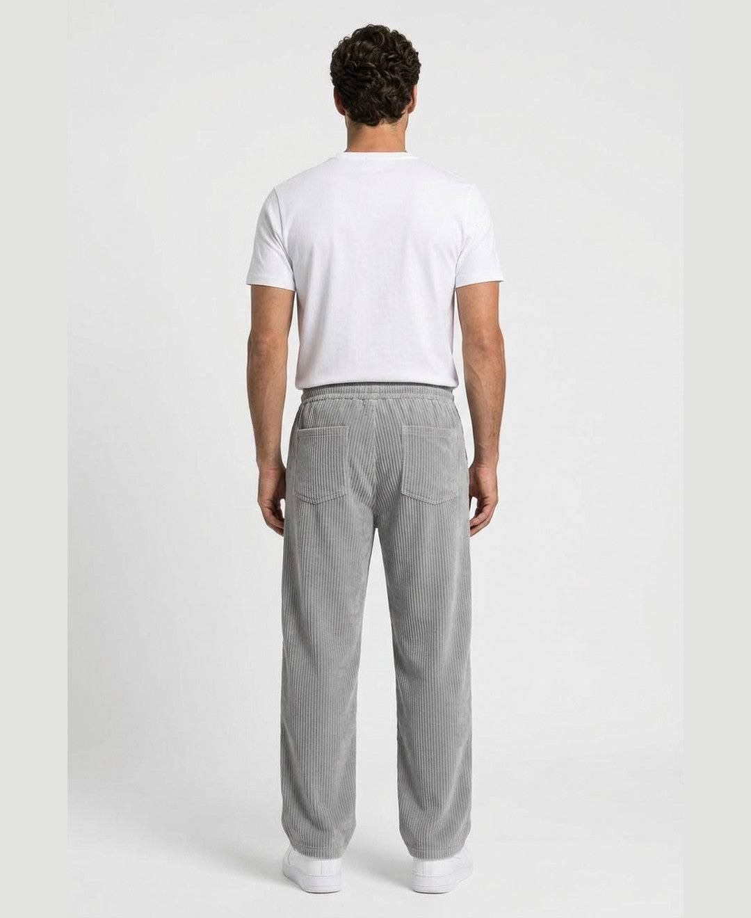 Marcel Corduroy Trousers men's bottoms in grey, back view 9:11