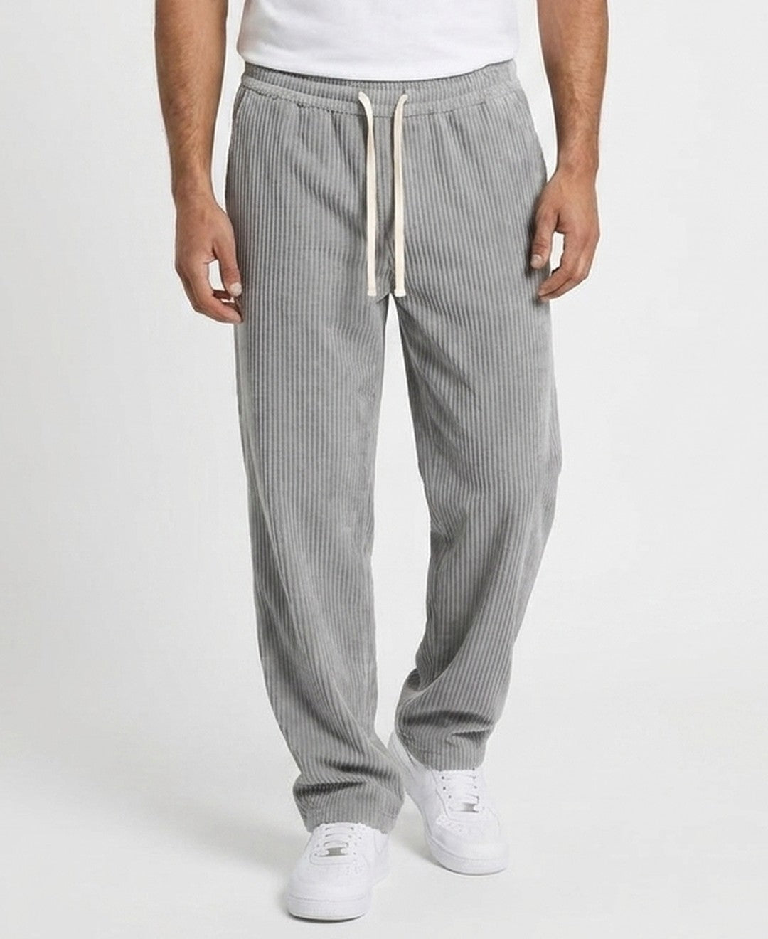 Marcel Corduroy Trousers in Grey 9:11 hero