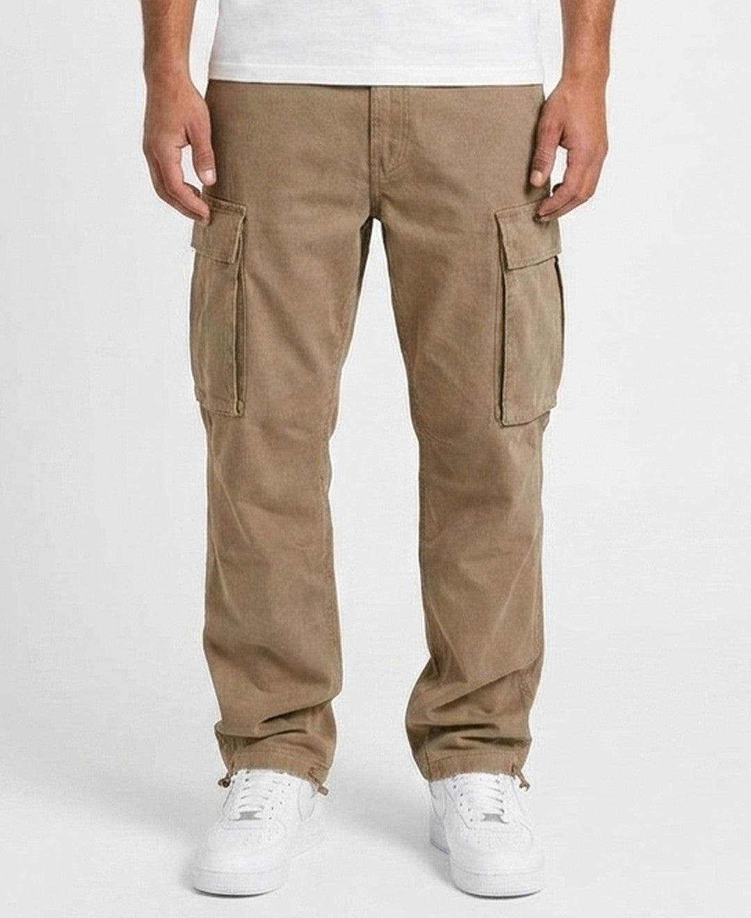 Reid Cargo Trousers in Khaki 9:11 hero