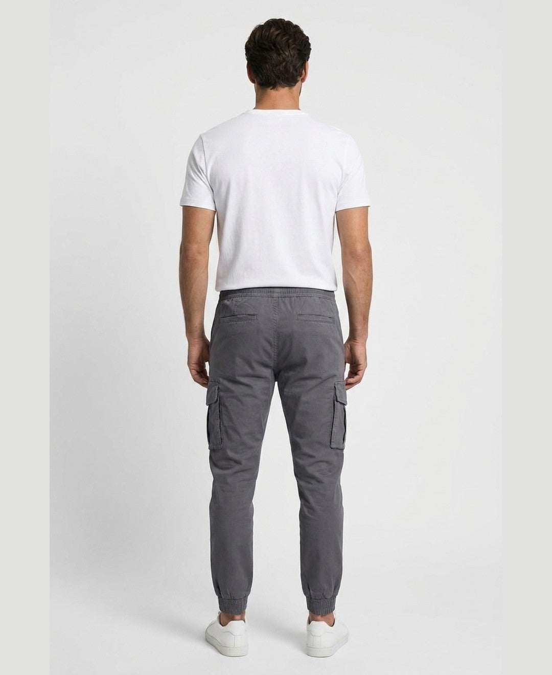 Sam Cargo Joggers men's bottoms in grey, back view 9:11