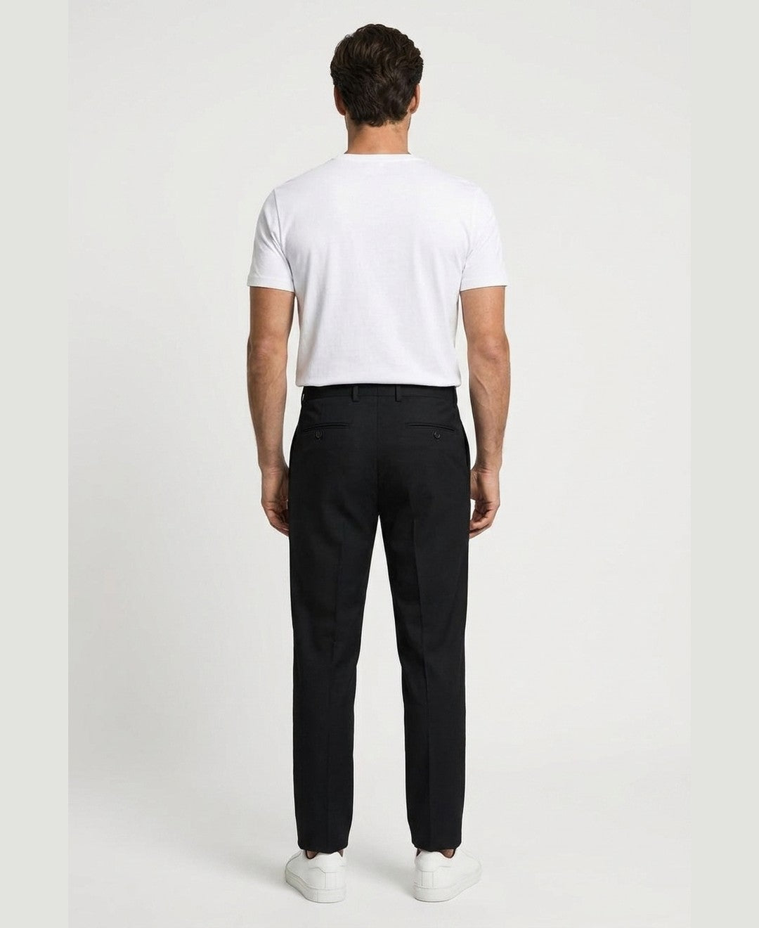Carl Elegant Trousers men's bottoms in black, back view 9:11