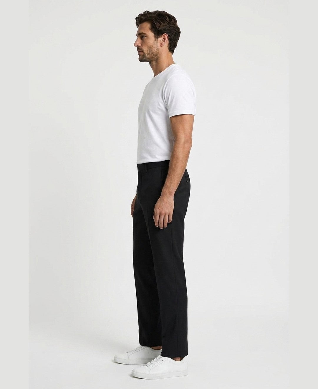 Carl Elegant Trousers men's bottoms in black, side view 9:11