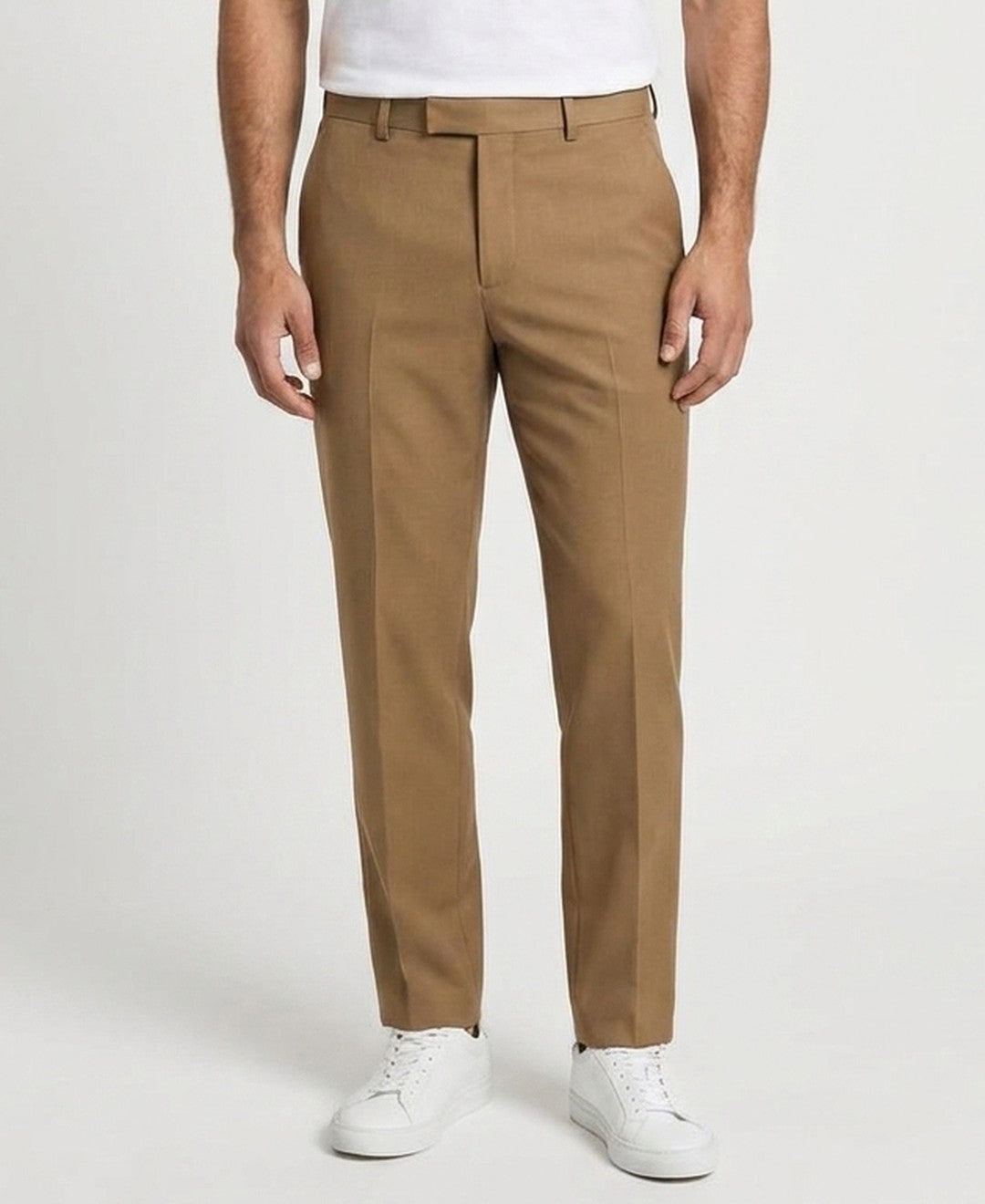 Carl Elegant Trousers in Light Brown 9:11 hero