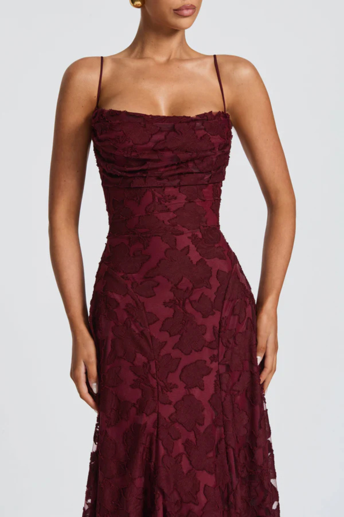 Violaine floral devoré maxi dress