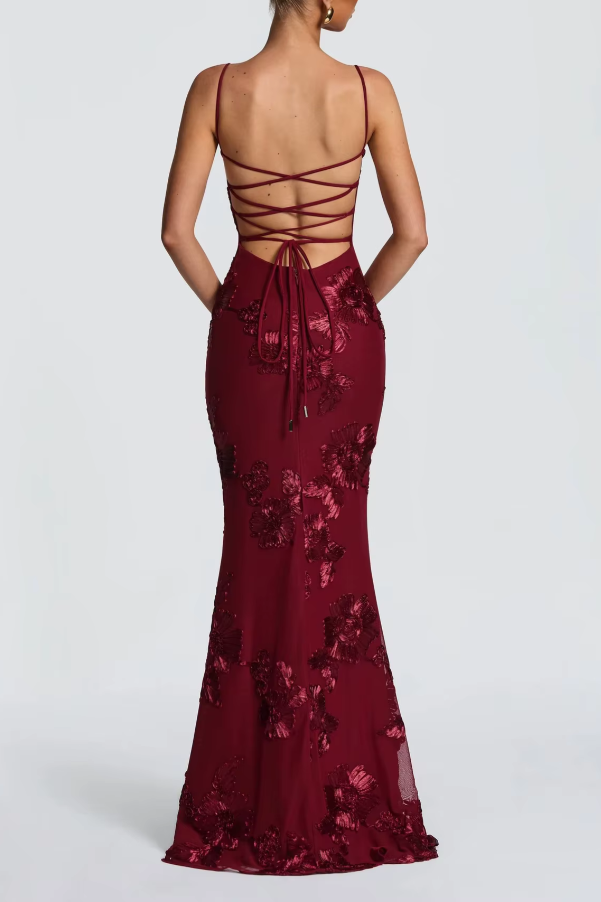 Seraphina floral embroidered bustier maxi dress