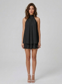Evelyne halter chiffon mini dress