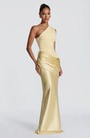 Sidonie one-shoulder satin maxi dress