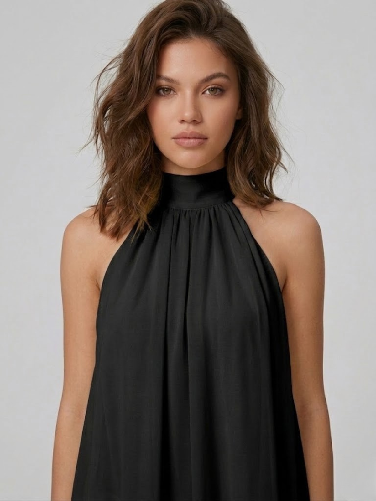 Evelyne halter chiffon mini dress
