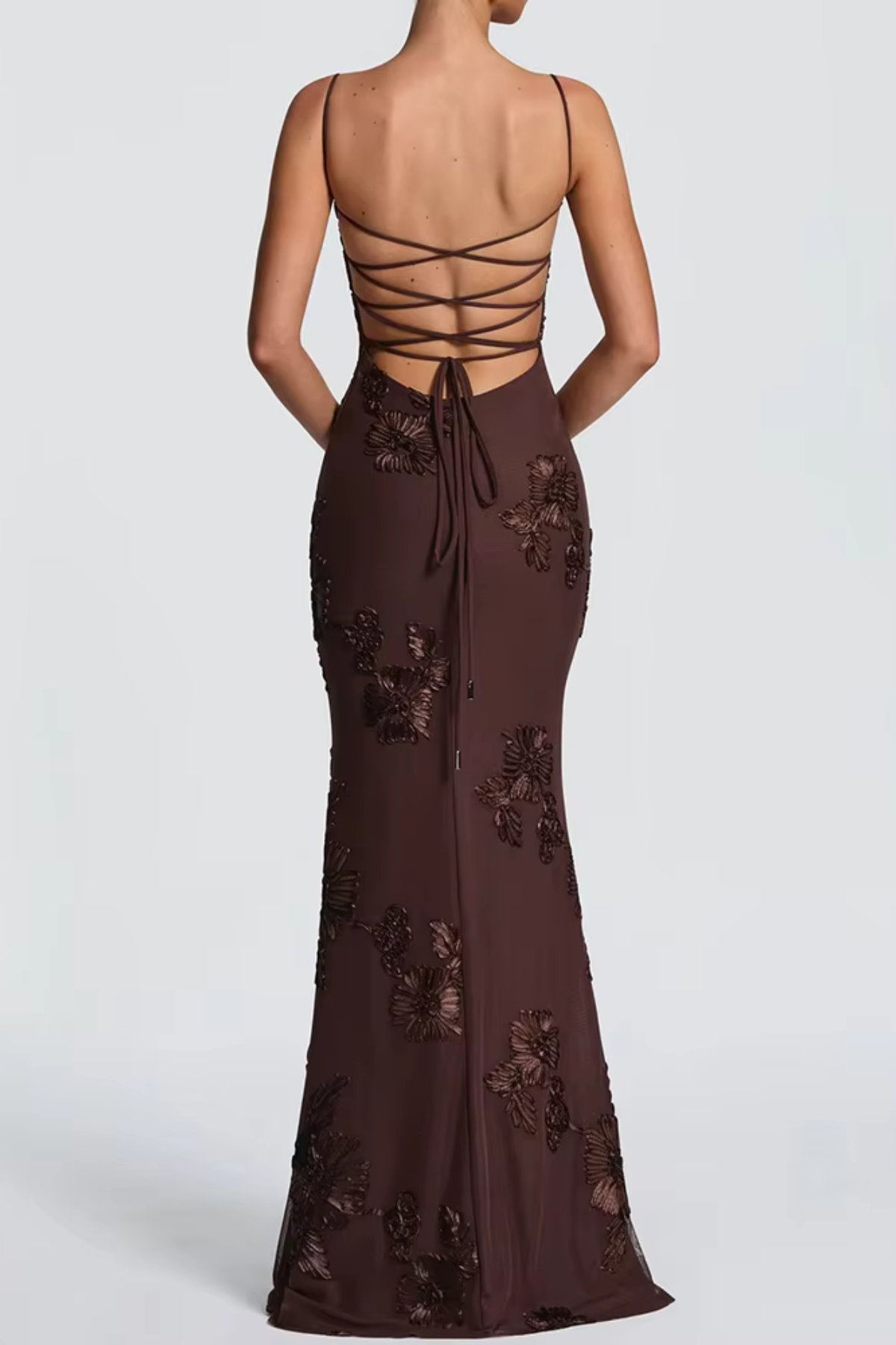 Seraphina floral embroidered bustier maxi dress