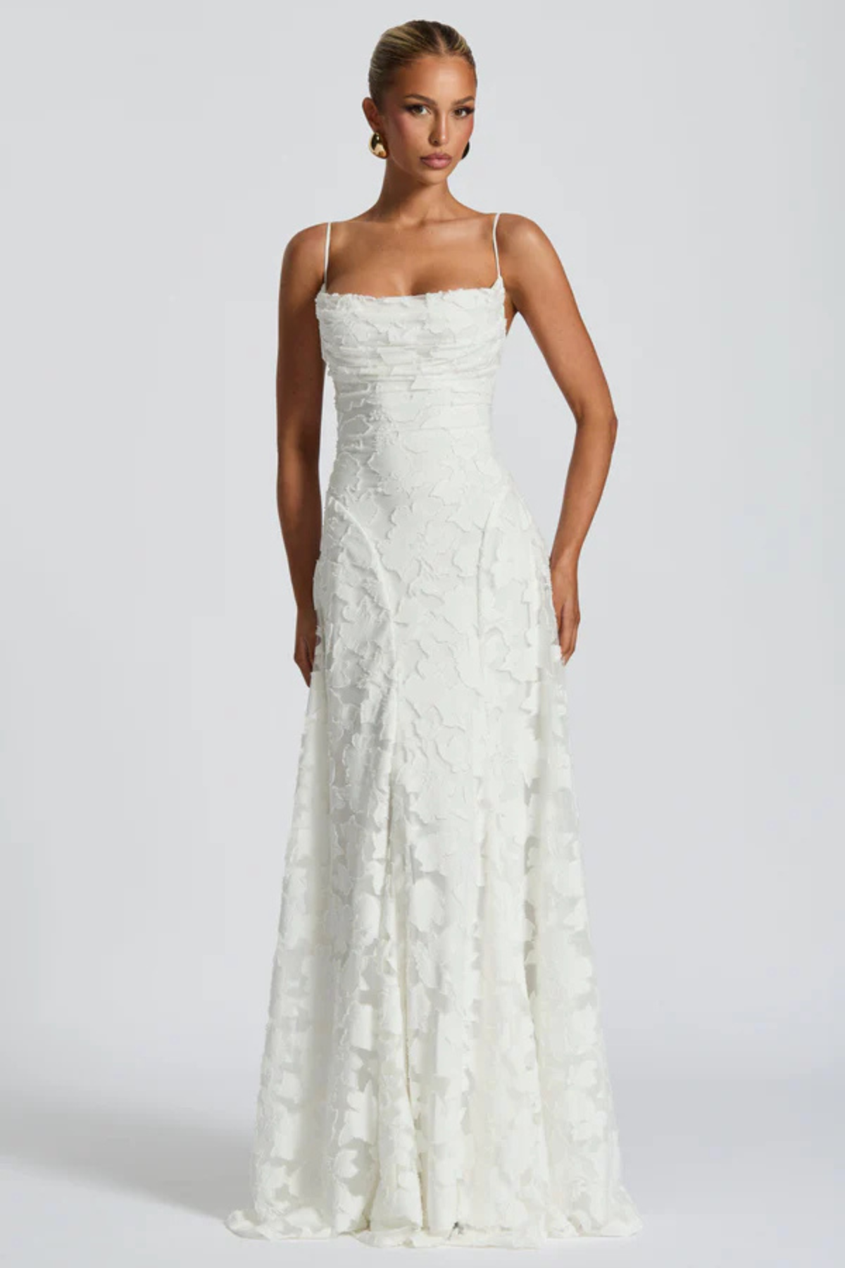 Violaine floral devoré maxi dress