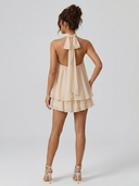 Evelyne halter chiffon mini dress