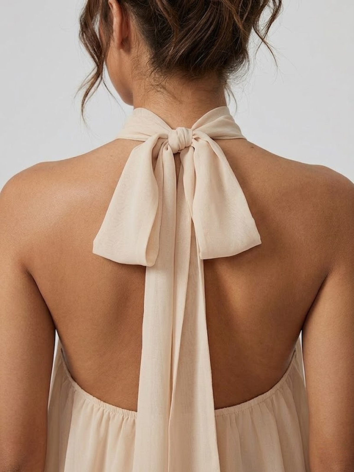 Evelyne halter chiffon mini dress