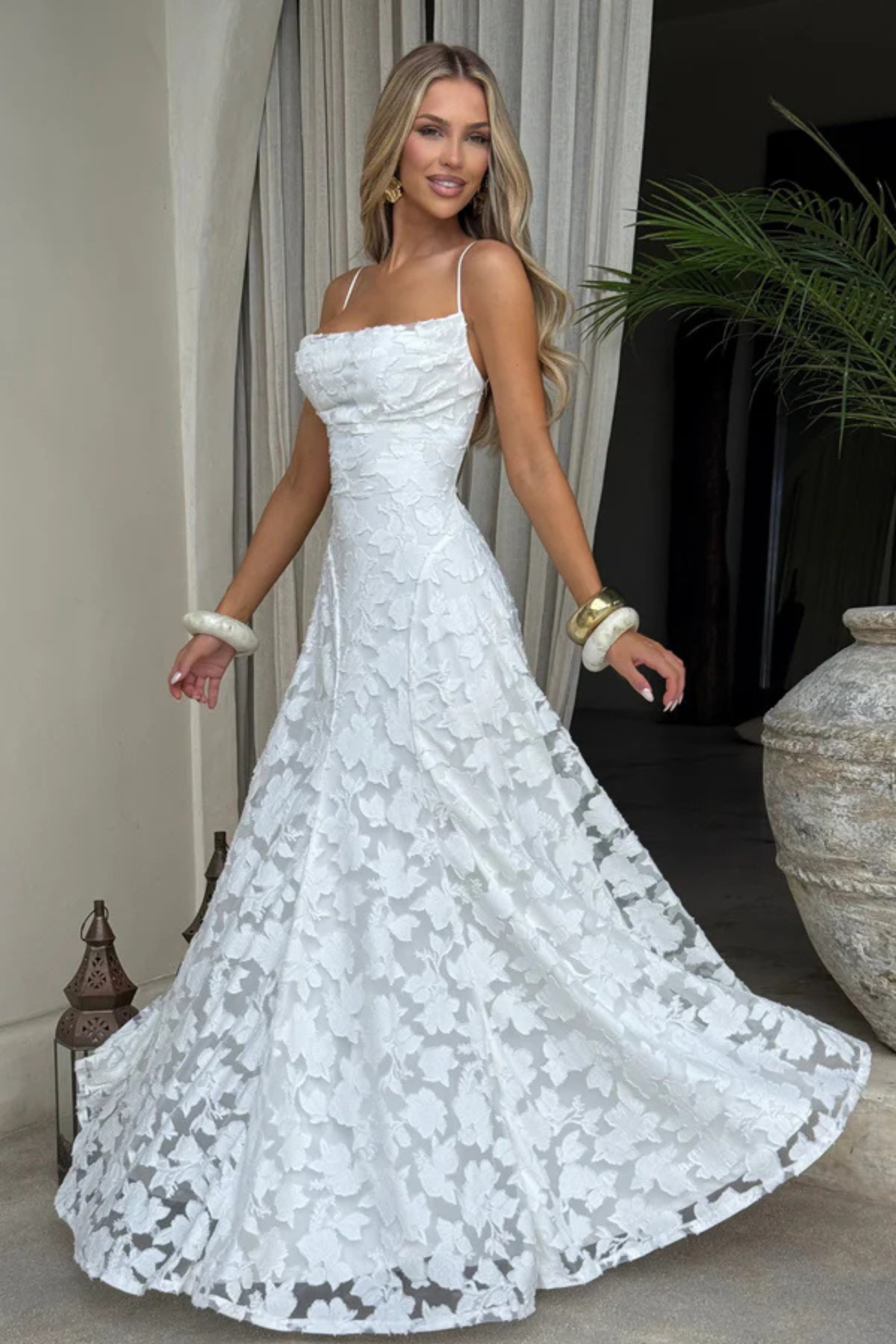 Violaine floral devoré maxi dress
