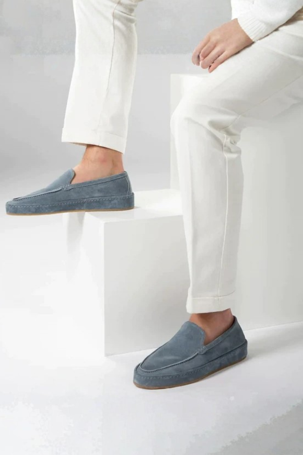 Men Suede Stylish Slip On Loafers Cushion Sole