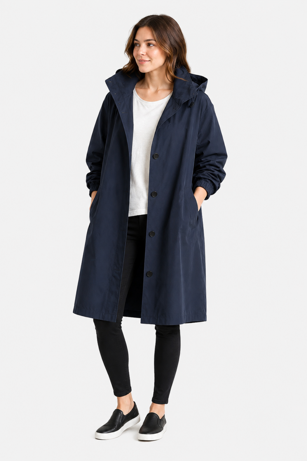 Ezra Hooded Trench Coat
