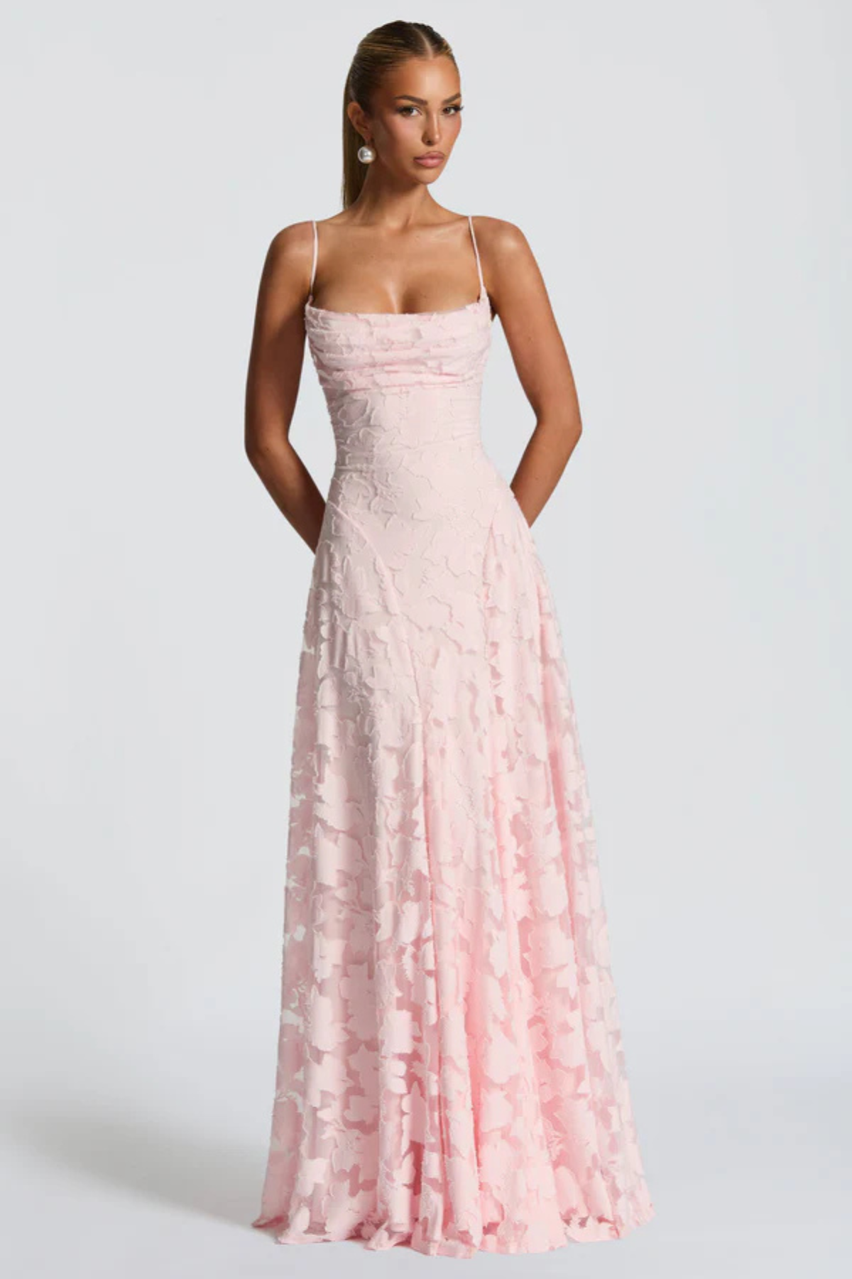 Violaine floral devoré maxi dress
