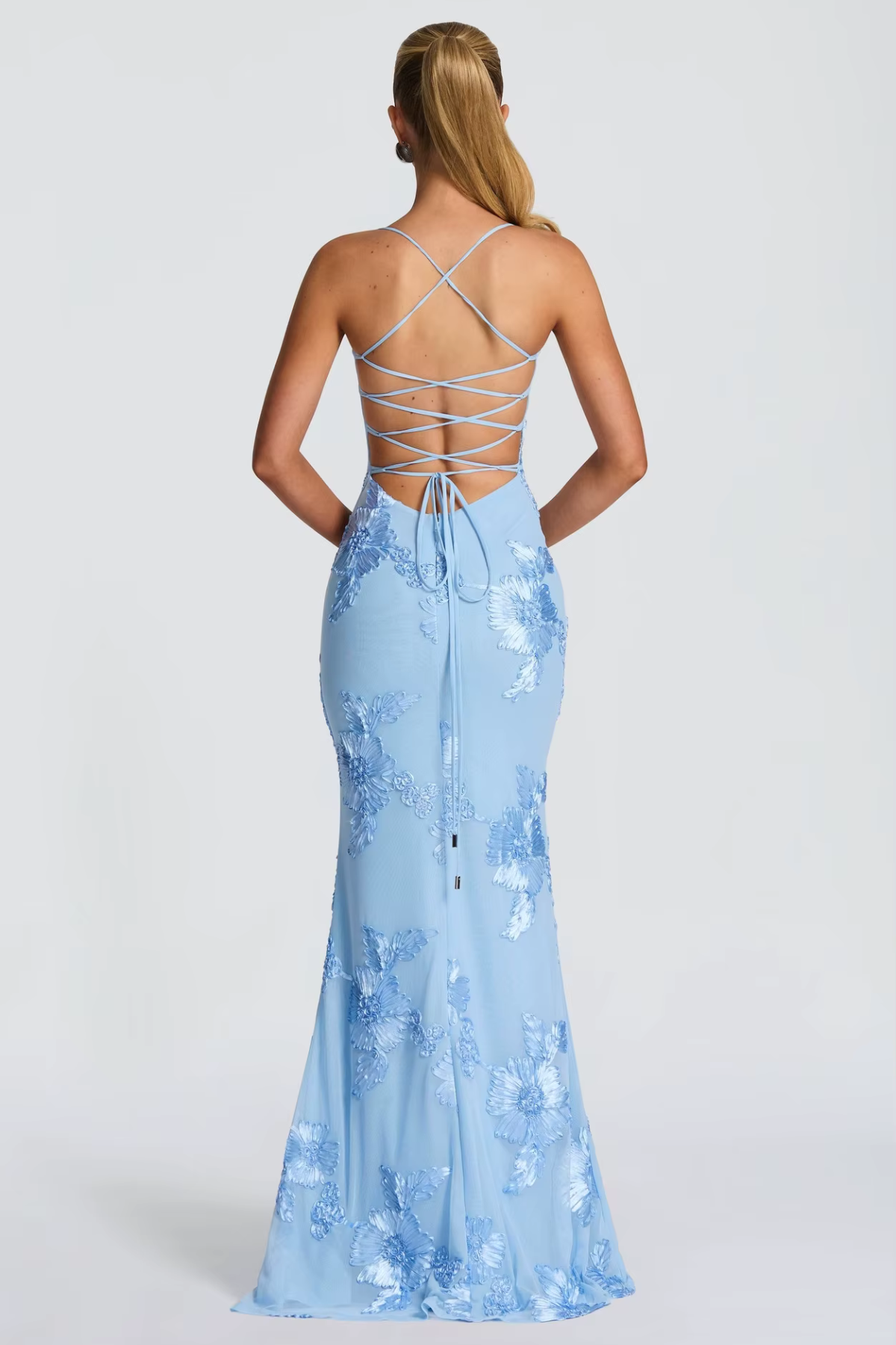 Seraphina floral embroidered bustier maxi dress