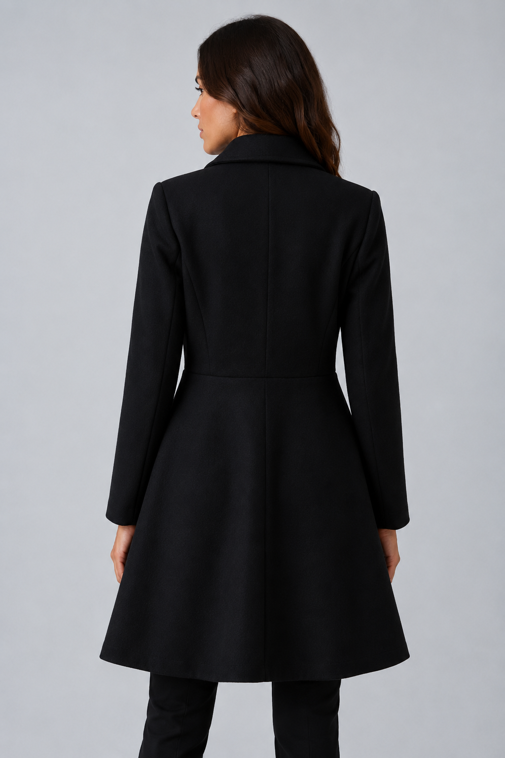 Manteau portefeuille effet laine Georgina