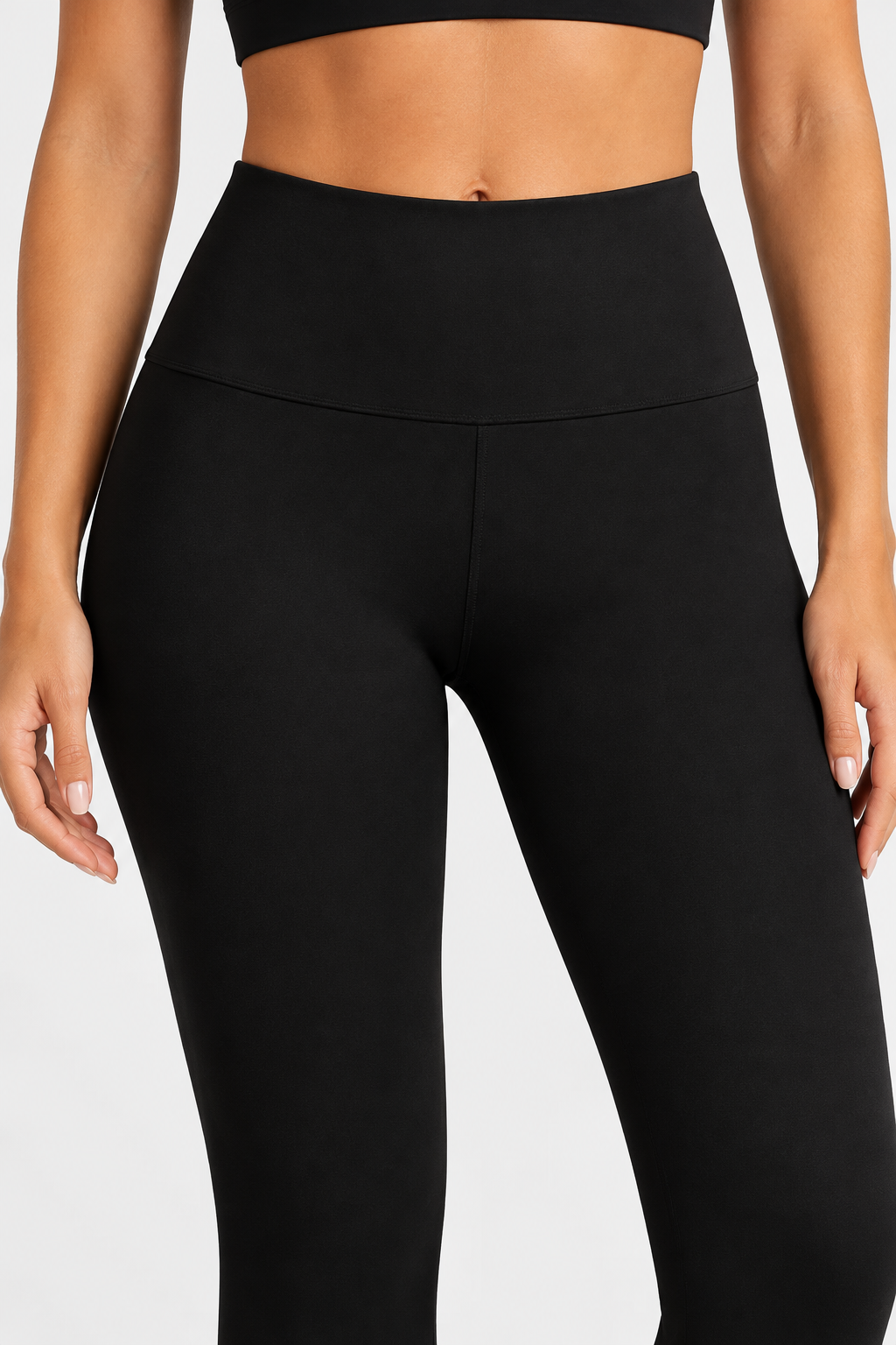Women Fleece Lined Stretch Flare Leggings