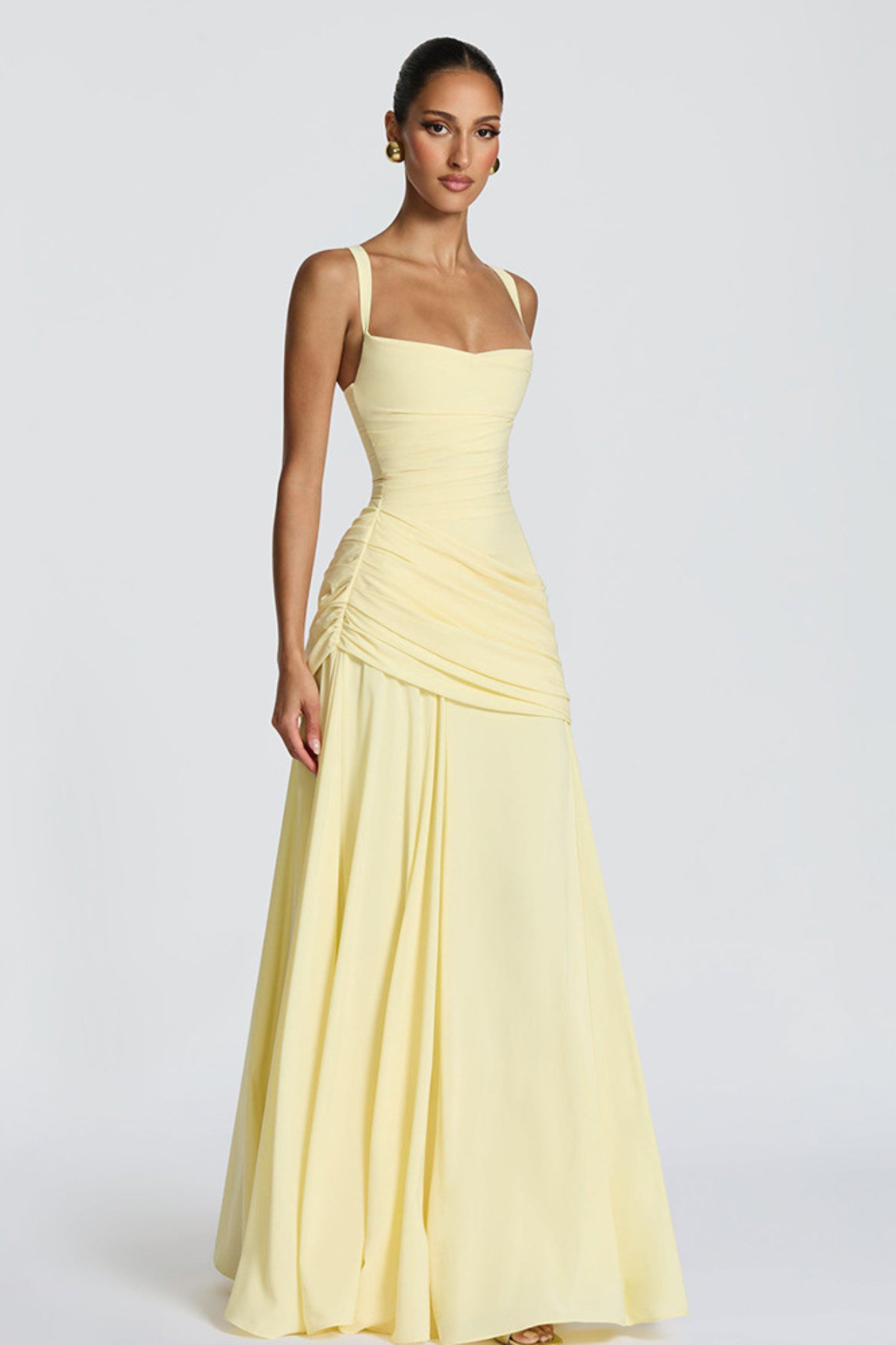 Luméssia draped crossover maxi dress