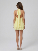 Evelyne halter chiffon mini dress