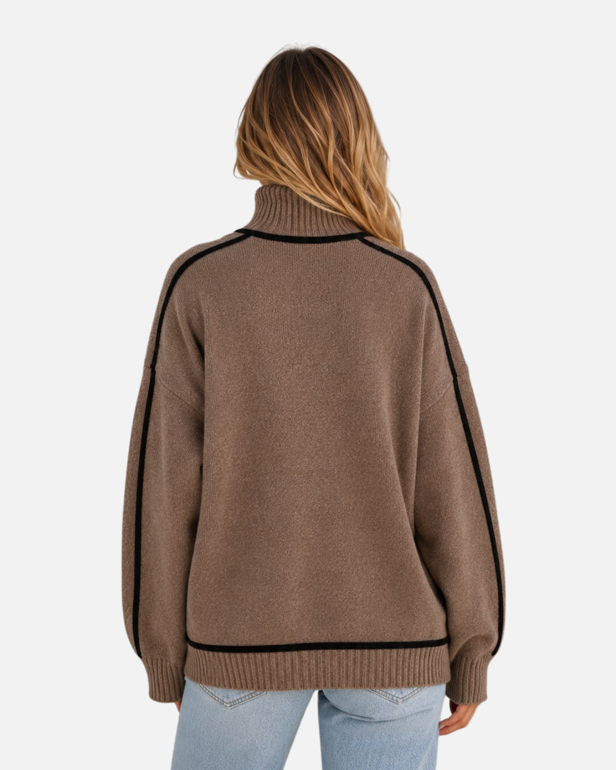 Women Oversized Roll Neck Jumper