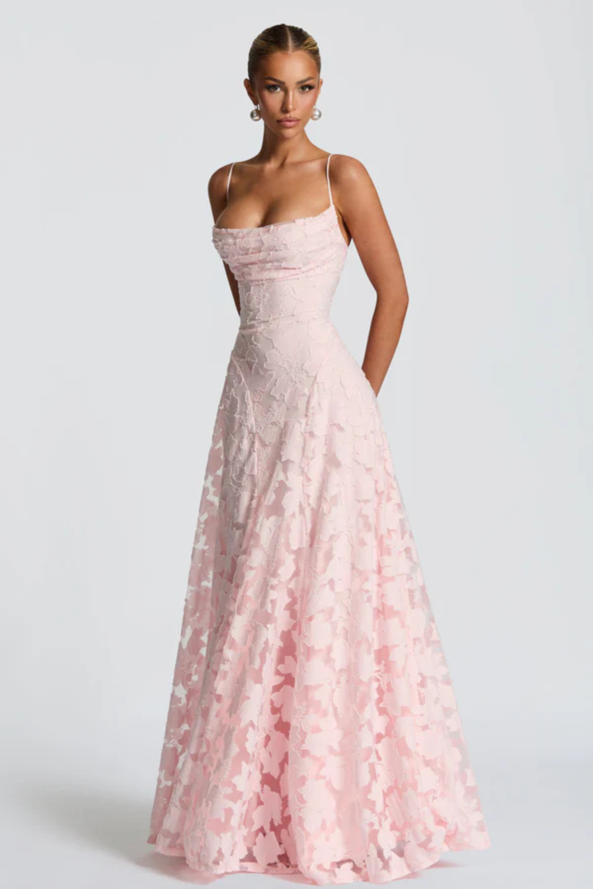 Violaine floral devoré maxi dress