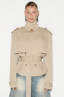 Lana Cropped Trench Jacket
