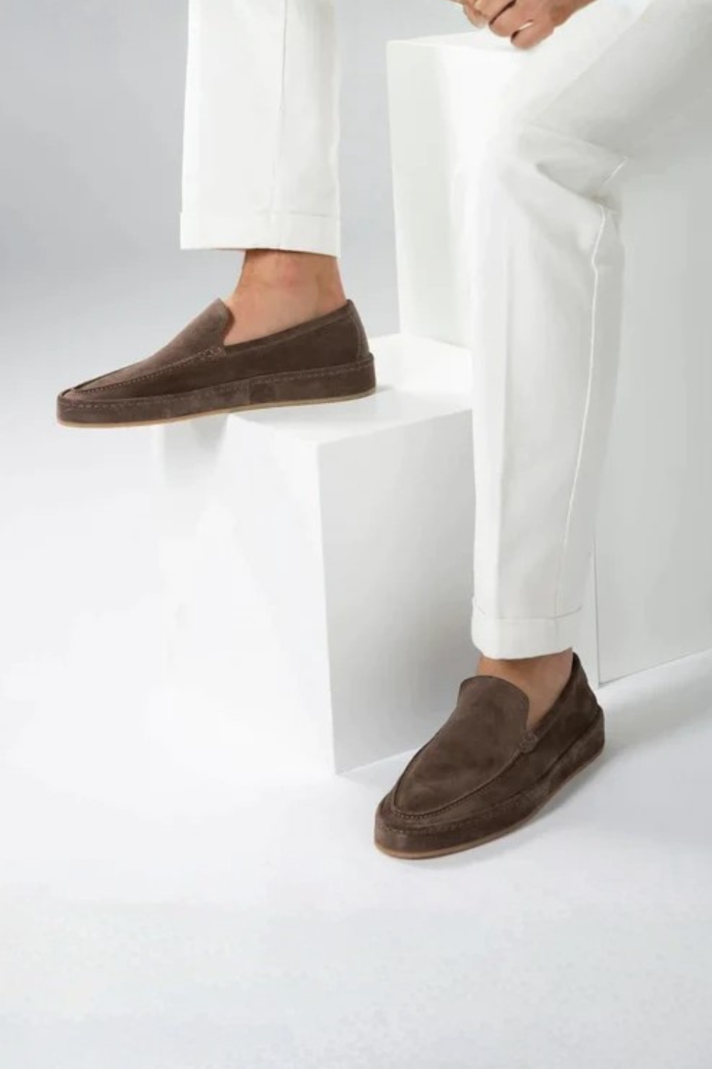 Men Suede Stylish Slip On Loafers Cushion Sole