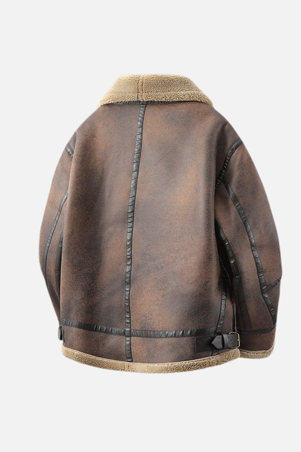Homme Bomber Aviateur Col Laine Agneau