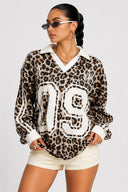 Jeany Leopard Oversized Shirt