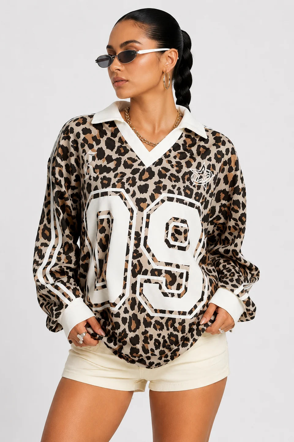 Jeany Leopard Oversized Shirt