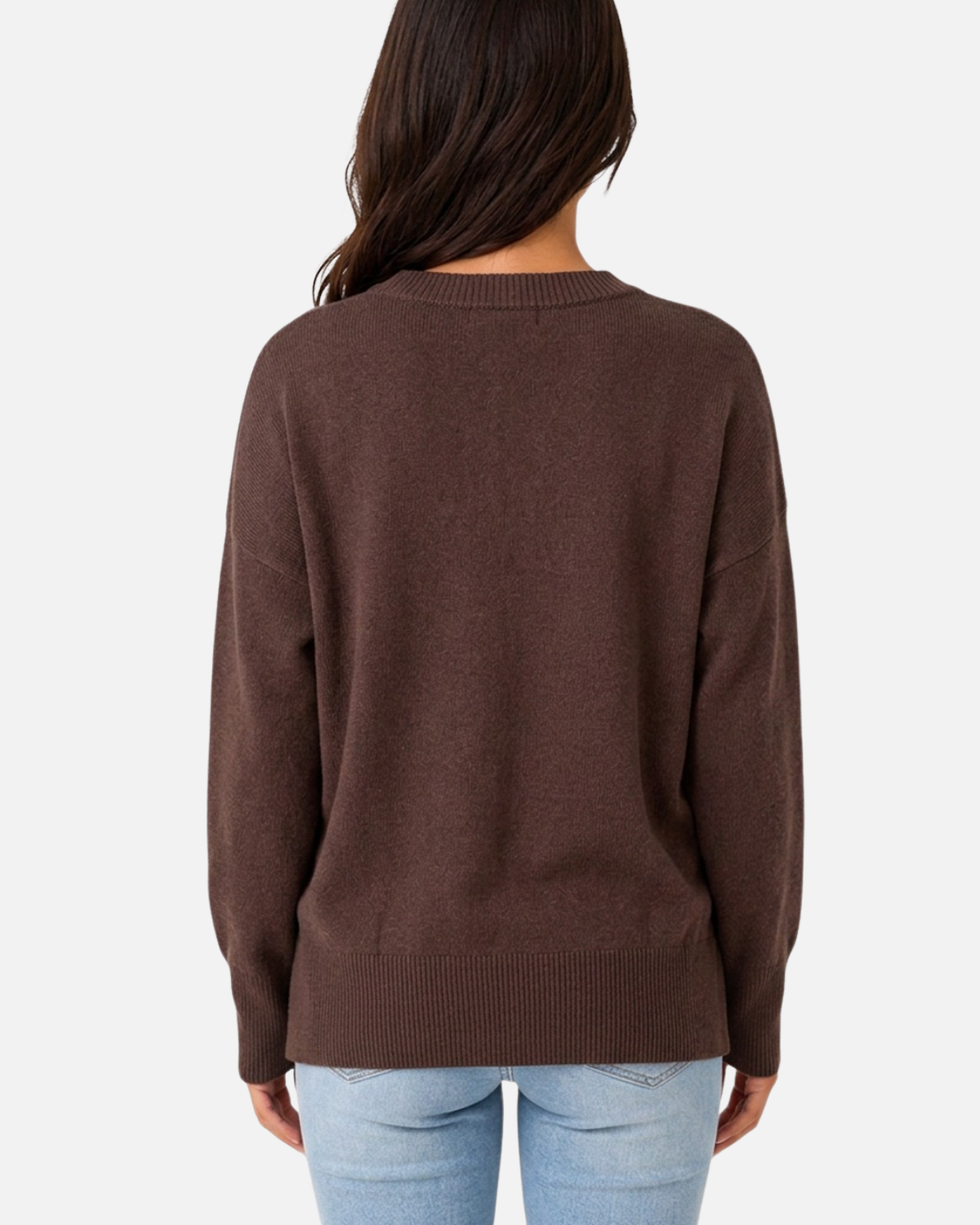 Women Oversized Knitted Jumper Crew Neck