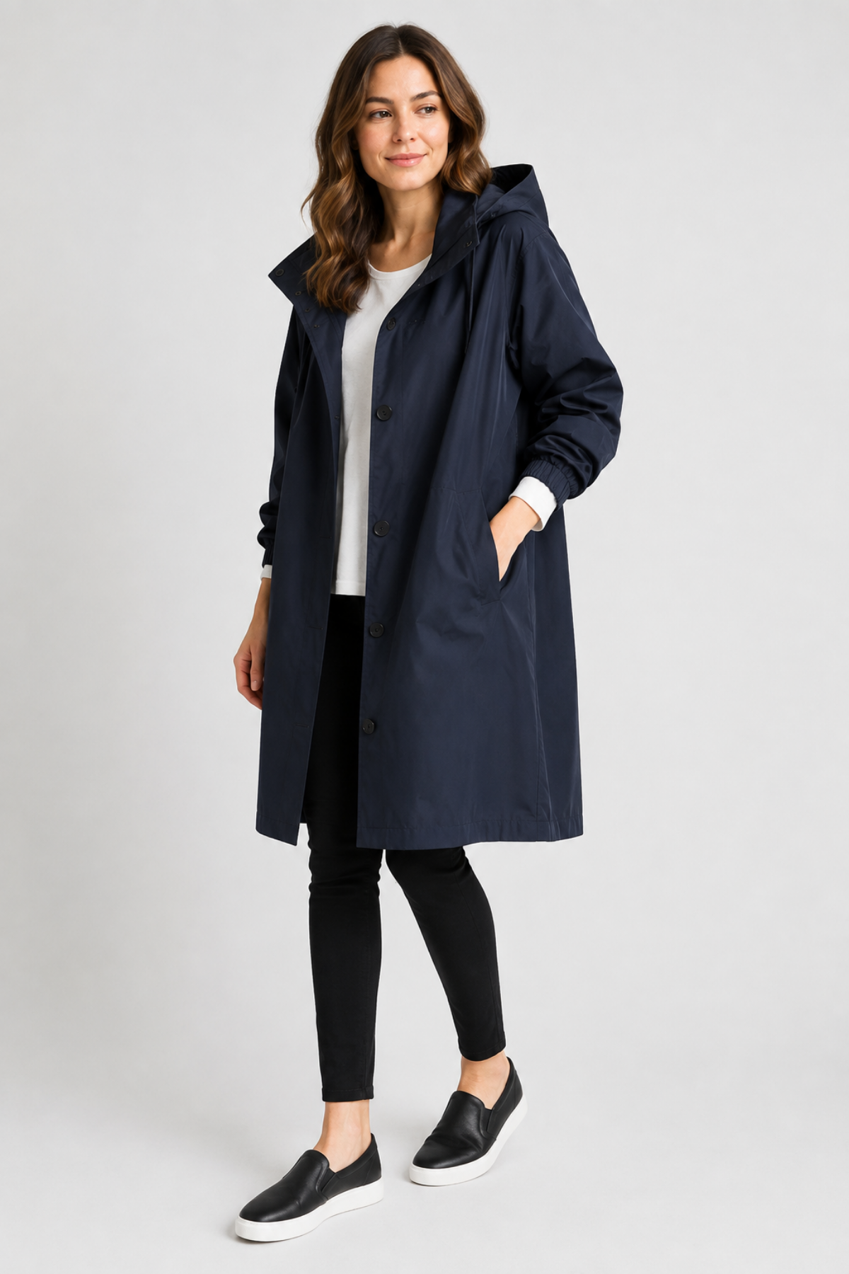 Ezra Hooded Trench Coat