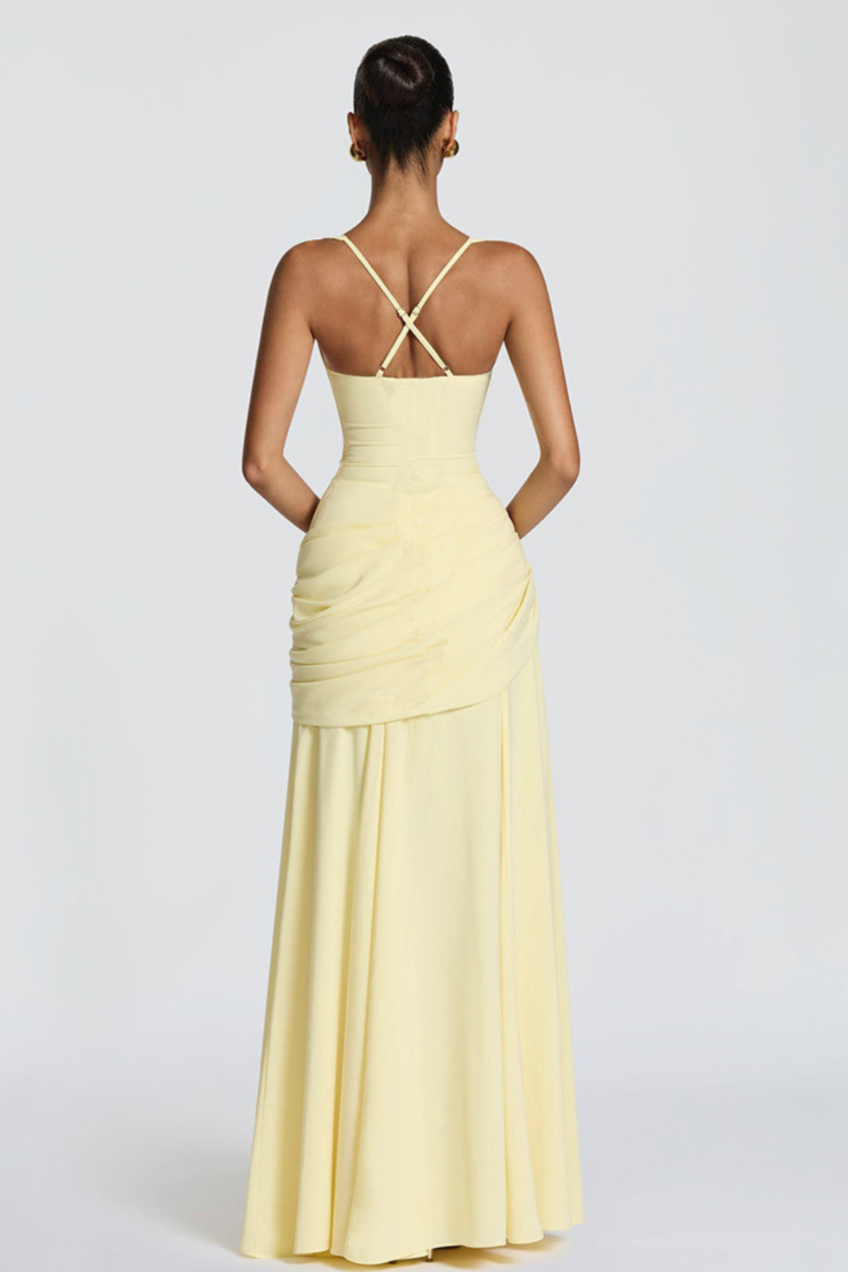 Luméssia draped crossover maxi dress