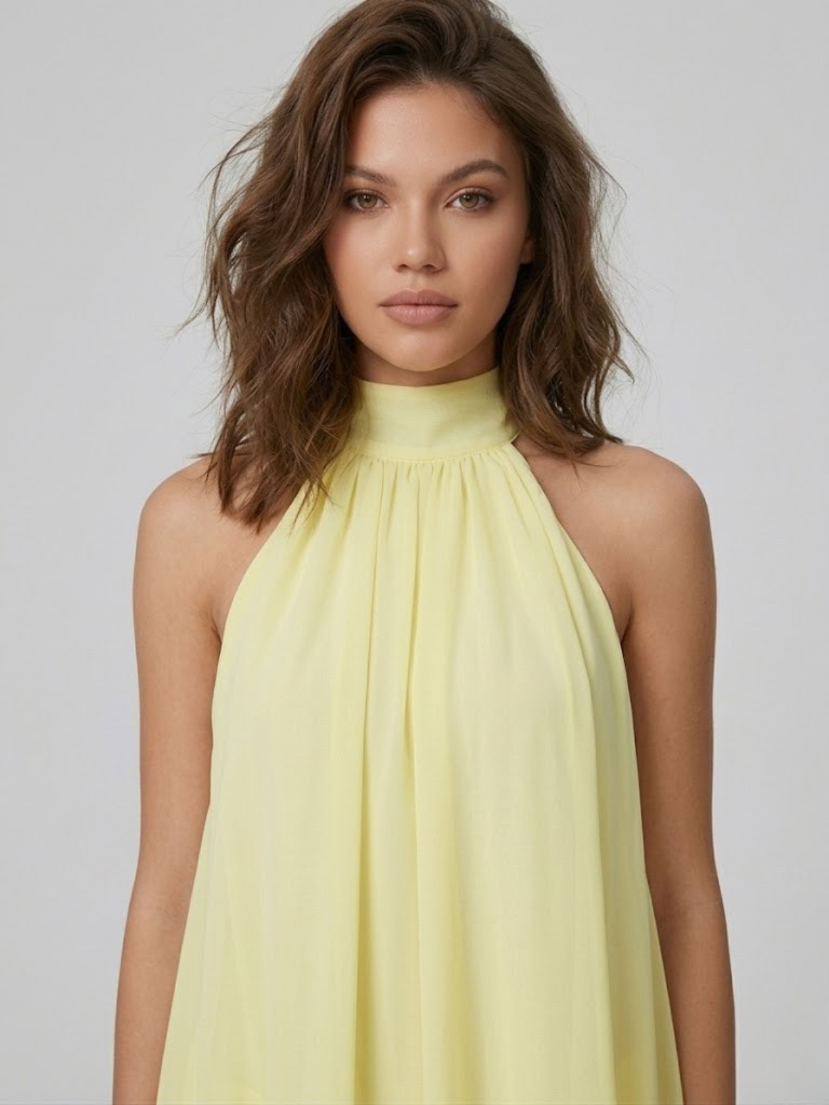 Evelyne halter chiffon mini dress
