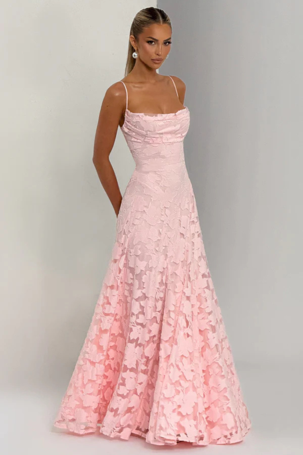 Violaine floral devoré maxi dress