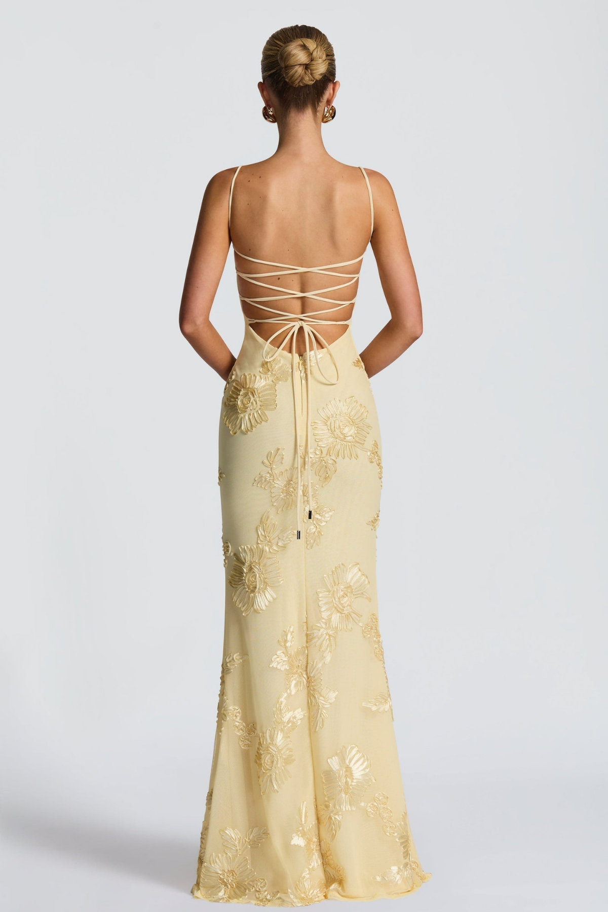 Seraphina floral embroidered bustier maxi dress