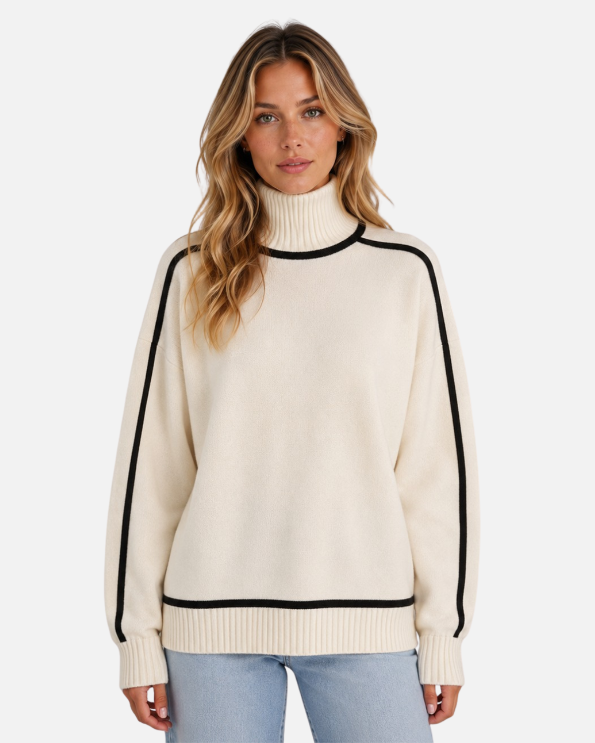 Women Oversized Roll Neck Jumper