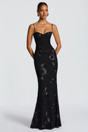 Seraphina floral embroidered bustier maxi dress