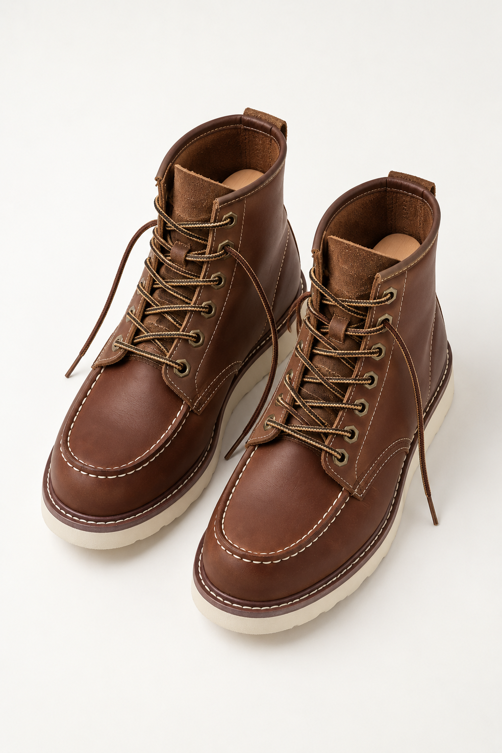 Homme Bottes Hautes à Lacets
